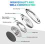 Phone Ring Holder Finger Kickstand, A-Maker 360° Rotation Metal Phone Ring Stand,Phone Ring Grip for Magnetic Car Mount Compatible with iPhone, Samsung Galaxy All Smartphone (Silver)