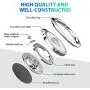 Phone Ring Holder Finger Kickstand, A-Maker 360° Rotation Metal Phone Ring Stand,Phone Ring Grip for Magnetic Car Mount Compatible with iPhone, Samsung Galaxy All Smartphone (Silver)