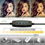 JOGDRC 10.2" Selfie Ring Light with Tripod Stand & Phone/Pad Holder for Live Sream/Makeup, Mini LED Camera Ringlight for YouTube Video/Photography Compatible with iPhone 11 Xs Max XR iPad Android