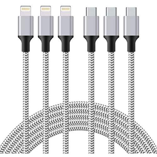 Phone 11 Charger, USB C to Charging Cable [3ft 6ft 10ft] Powerline for Phone 11/11 Pro/11 Pro Max/X/XS/XR/XS Max/8/8 Plus, Supports Power Delivery (Gray)