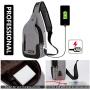Peicees Travel Gym Bike Sling Bag Shoulder Backpack Daypack w/USB Charging Port