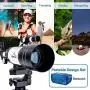 MAXLAPTER Telescope for Kids Astronomy Beginners, 150X Portable Travel Scope 300/70 HD Large View Refractor with Camera Wire Shutter, Smartphone Adapter and Backpack MAXLAPTER Telescope for Kids Astronomy Beginners, 150X Portable Travel Scope 300/70 HD Large View Refractor with Camera Wire Shutter, Smartphone Adapter and Backpack