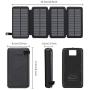 Solar Charger 25000mAh FEELLE Solar Power Bank with Dual 2.1A USB Output Portable External Battery Charger for Smart Phone, Tablet and More