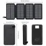 Solar Charger 25000mAh FEELLE Solar Power Bank with Dual 2.1A USB Output Portable External Battery Charger for Smart Phone, Tablet and More