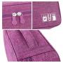 Portable Electronic Organizer Travel Accessories Cable Bag Universal Cord Storage Case Carrying for Charging Cable, Cell Phone, Power Bank,Mini Tablet(Pink)