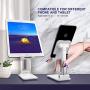 Cell Phone Stand for Desk, Foldable Adjustable Phone Stand Holder for Desk Tablet iPad Stands Sturdy Portable Hands Free iPhone Stand, Compatible with iPhone/Samsung/All Mobile Phone (White)