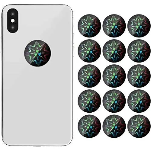 16 Pieces Radiation Protection Cell Phone Stickers EMF Blocker Electronic Devices Anti Radiation Protector Stickers for Mobile Phones Computers Laptops