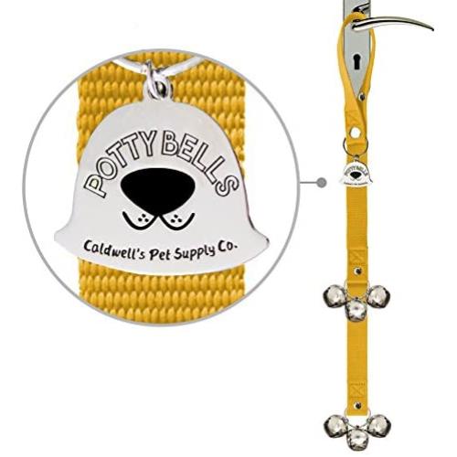 Caldwells Pet Supply Co. Potty Bells Housetraining Dog Doorbells for Dog Training and Housebreaking Your Doggy. 1.4 Inch Dog Bell with Doggie Doorbell and Potty Training for Puppies