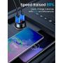 Car Charger Adapter, AINOPE Dual QC3.0 Port 6A/36W USB Car Charger All Metal Cigarette Lighter USB Charger Voltage Display Compatible with iPhone 11/11 pro/XR/X/XS/8, Samsung Note 8/S9/S10+/S8 - Black