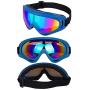 LJDJ Ski Goggles, Pack of 4 - Snowboard Adjustable UV 400 Protective Motorcycle Goggles Outdoor Sports Tactical Glasses Dust-Proof Combat Military Sunglasses for Kids, Boys, Girls, Youth, Men, Women