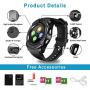 Smart Watch,Android Smartwatch Touch Screen Bluetooth Smart Watch for Android Phones Wrist Phone Watch with SIM Card Slot & Camera,Waterproof Sports Fitness Tracker Watch for Men Women Kids Black