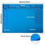 Kaisi S-140 Magnetic Insulation Silicone Soldering Mat Magnetic Repair Mat, Heat Resistant Work Mat 932°F for Repair Electronics, Phone, Soldering Iron, Gun, BGA, Workbench, Size: 13.8 x 9.8 inch