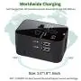 Travel Adapter, Universal International All-in-One Worldwide Travel Adaptor Wall Charger AC Power Plug Adapter Charger with Dual USB Port for USA UK EU AUS Travel Adapter, Universal International All-in-One Worldwide Travel Adaptor Wall Charger AC Power Plug Adapter Charger with Dual USB Port for USA UK EU AUS