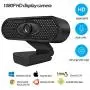 1080P Full hd Webcam with Mic PC Camera for Video Calling & Recording Video Conference/Online Teaching/Business Meeting Compatible with Computer Desktop Laptop MacBook for Windows Android iOS 1080P Full hd Webcam with Mic PC Camera for Video Calling & Recording Video Conference/Online Teaching/Business Meeting Compatible with Computer Desktop Laptop MacBook for Windows Android iOS