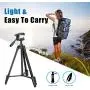 TAIROAD Phone Tripod, Portable Lightweight Aluminum Travel Tripod with Carry Bag & Bluetooth Remote, 1/4” Mounting Screw for Mirrorless/Gopro/DSLR Camera and 2 in 1 Clip for Smartphone and iPad
