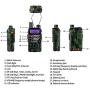 BAOFENG UV-5R Plus Qualette 5W Dual Band Two Way Radio Walkie Talkies (Jungle Camouflage)