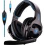 Sades SA-810 Multi-platform Compatible Over-Ear Stereo Bass Gaming Headphone with Noise Isolation Microphone - Black