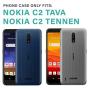 CasemartUSA Phone Case for [Nokia C2 Tennen/Nokia C2 Tava (Cricket Wireless)], [Refined Series][Green] Shockproof Cover with Built-in Kickstand & Belt Clip Holster for Nokia C2 Tennen / C2 Tava