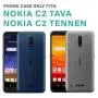 CasemartUSA Phone Case for [Nokia C2 Tennen/Nokia C2 Tava (Cricket Wireless)], [Refined Series][Black] Shockproof Cover with Built-in Kickstand & Belt Clip Holster for Nokia C2 Tennen / C2 Tava