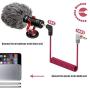 3.5mm TRS to TRRS Microphone Cable, Ancable 1/8 Male to Male Coiled Right Angle Mic Cord Compatible iPhone, Smartphone, Tablets with Rode SC7, VideoMic, VideoMicro Go, BOYA and More External Mic