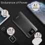 Uni-Yeap 11000mAh Battery Charger Power Bank with High Speed and Flashlight with LCD Screen Compatible for iPhone 11 Xs Xr X 8 7 6s 6 iPad Samsung Galaxy and All Smart Phone (Black)
