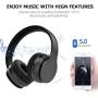 Esonstyle Over-Ear Bluetooth Headphones,Foldable Wireless Bluetooth Stereo Headset Wired Headphone with Handsfree Call Working with All 3.5 mm Music Device and Mobile Phone
