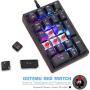 MOTOSPEED Mechanical Numeric Keypad USB Wired 21 Keys Mini Numpad Portable Keypad RGB Backlight Gaming Keypad Extended Layout for Cashier