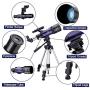 MAXLAPTER Telescope - Portable Travel Scope for Astronomy Beginners Kids, 300/70 HD Large View Telescopes with Camera Wire Shutter & Smartphone Adapter, Backpack-Blue