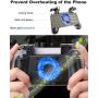 Mobile Controller with Power Bank Cooling Fan for PUβG, YONWIN L1R1 Game Trigger Joystick Gamepad Grip Remote for 4-6.5" Android IOS Phone - Latest Version Blue Light 4000mAh (Renewed)