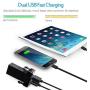 MICTUNING UC001 2.1A Dual USB Power Socket Compatible with Smart Phone PDA iPad iPhone Charger Replacement for Toyota