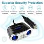 BESTEK 150W 2-Socket Cigarette Lighter Power Adapter DC Outlet Splitter 3.1A Dual USB Car Charger for iPhone X/8/7/6s/6 Plus, iPad, Samsung Galaxy S9/S9 Plus and More