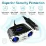 BESTEK 150W 2-Socket Cigarette Lighter Power Adapter DC Outlet Splitter 3.1A Dual USB Car Charger for iPhone X/8/7/6s/6 Plus, iPad, Samsung Galaxy S9/S9 Plus and More