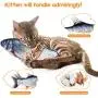 Beewarm Electric Flopping Cat Kicker Fish Toy, Realistic Flopping Fish, Wiggle Fish Catnip Toys, Motion Kitten Toy, Plush Interactive Cat Toys, Fun Toy for Cat Exercise
