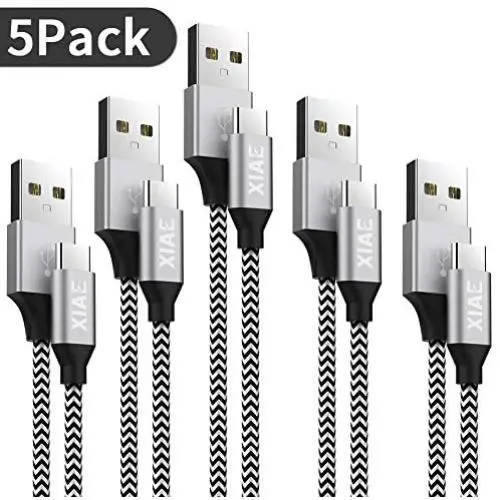 USB C Cable,XIAE 5Pack (3/3/6/6/10FT) Nylon Braided Fast Charging Cable Aluminum Housing Compatible with Samsung Galaxy S10 S9 Note 9 8 S8 Plus,LG V30 V20 G6,Google Pixel,Huawei P30/P20-Black&White USB C Cable,XIAE 5Pack (3/3/6/6/10FT) Nylon Braided Fast Charging Cable Aluminum Housing Compatible with Samsung Galaxy S10 S9 Note 9 8 S8 Plus,LG V30 V20 G6,Google Pixel,Huawei P30/P20-Black&White