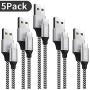 USB C Cable,XIAE 5Pack (3/3/6/6/10FT) Nylon Braided Fast Charging Cable Aluminum Housing Compatible with Samsung Galaxy S10 S9 Note 9 8 S8 Plus,LG V30 V20 G6,Google Pixel,Huawei P30/P20-Black&White