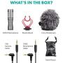 Movo VXR10GY Video Camera Microphone with Shock Mount, Deadcat Windscreen, Case for iPhone, iOS, Android, iPad, Canon EOS, Nikon DSLR Cameras, Camcorders, Laptops - Vlogging YouTube Equipment (Gray)