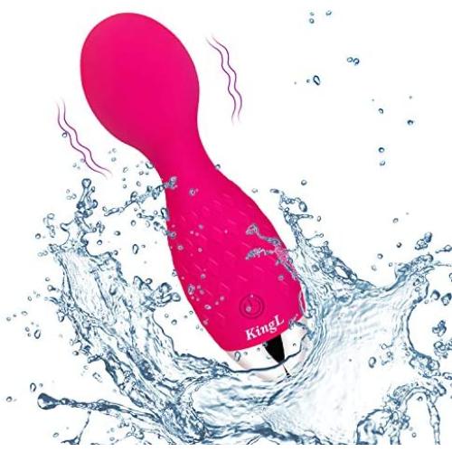 KingL Mini Wand Massager -Small Waterproof Handheld Wireless Personal Massager, USB Rechargeable Powerful Vibration Massager for Body Hand Neck Foot Massage
