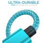 USB C Cable, MARGE PLUS Type C Charging Cable 3 Pack (6Ft) Braided Fast Charging Cord Compatible with Samsung Galaxy A20 A50 A51 A71 A10 A10e S10 S20 Plus Note10, LG Stylo 5 4,and Other USB C Device