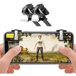 Mobile Game Controller, Metallic Aim and Capacitive Sensitive Press Shooting Buttoms L1 R1 for Knives Out/Rules of Survival, Mobile Phone Joystick for Android iPhone iOS 2 Pair
