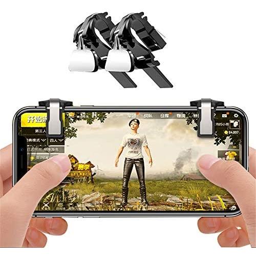 Mobile Game Controller, Metallic Aim and Capacitive Sensitive Press Shooting Buttoms L1 R1 for Knives Out/Rules of Survival, Mobile Phone Joystick for Android iPhone iOS 2 Pair