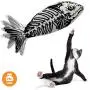 Beewarm Electric Flopping Cat Kicker Fish Toy, Realistic Flopping Fish, Wiggle Fish Catnip Toys, Motion Kitten Toy, Plush Interactive Cat Toys, Fun Toy for Cat Exercise