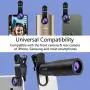 DELLURGO Phone Camera Lens 20x Telephoto Lens 205° Fisheye Lens 15x Macro Lens 0.63x Wide Angle Lens with Tripod Travel Case Cell Phone Lens Kit for iPhone XR/Xs/Max/8/7/6 Plus/Samsung/Google Pixel DELLURGO Phone Camera Lens 20x Telephoto Lens 205° Fisheye Lens 15x Macro Lens 0.63x Wide Angle Lens with Tripod Travel Case Cell Phone Lens Kit for iPhone XR/Xs/Max/8/7/6 Plus/Samsung/Google Pixel