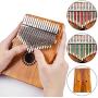 Kalimba Thumb Piano 17 Keys, Portable Mbira Finger Piano Gifts for Kids and Adults Beginners