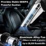 Car Vacuum, Hantun Portable Handheld Auto Vacuum Cleaner for Car, 6000Pa Powerful Suction Lightweight Automatic Car Vacuum with 2 HEPA Filters, for Wet and Dry Cleaning, Black