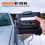 TACKLIFE ACP1B Digital Tire Inflator Portable Air Compressor 150PSI, 12V Auto Tire Pump with Overheat Protection, LCD Display, Emergency Light, 3 Nozzles and Extra Fuse