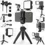 DREAMGRIP Scout MOJO Modular Rig Kit 2020 with 3 Microphones, LED Light and All-in Accessories Set for PRO Video Production with Any Smartphone for Journalists, Vloggers, Youtubers, and Movie Makers