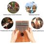 Elejolie Kalimba Thumb Piano kalimba Instrument Beginner Portable Finger Piano Mbira with Study Instruction and Tune Hammer,Kalimba 17 key Mahogany Wood Best Gift for Kids Adult