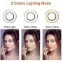 Selfie Ring Light with Cell Phone Holder Stand for Live Stream & Makeup Including Selfie Remote Shutter, UBeesize LED Camera Light with Flexible Long Arms, Compatible with Android Phone iPhone