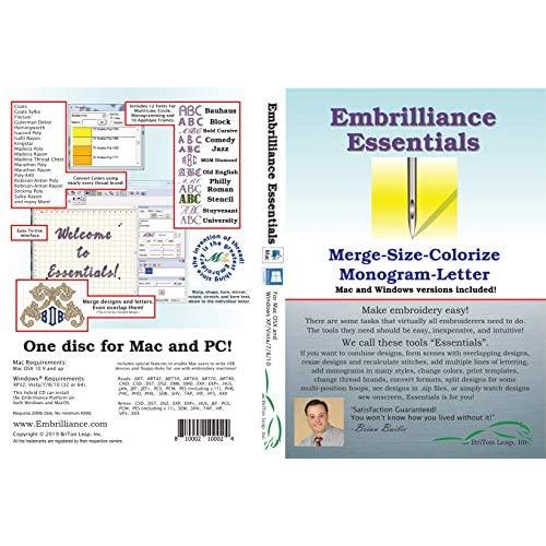 Embrilliance Essentials, Embroidery Software for Mac & PC