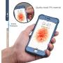 ORETECH iPhone 6S Plus Case, iPhone 6 Plus/6S Plus Case with [2 x Tempered Glass Screen Protector] 360° Shockproof Protective Hard PC+Soft TPU Silicone Cover for iPhone 6 Plus/6s Plus - 5.5 Blue